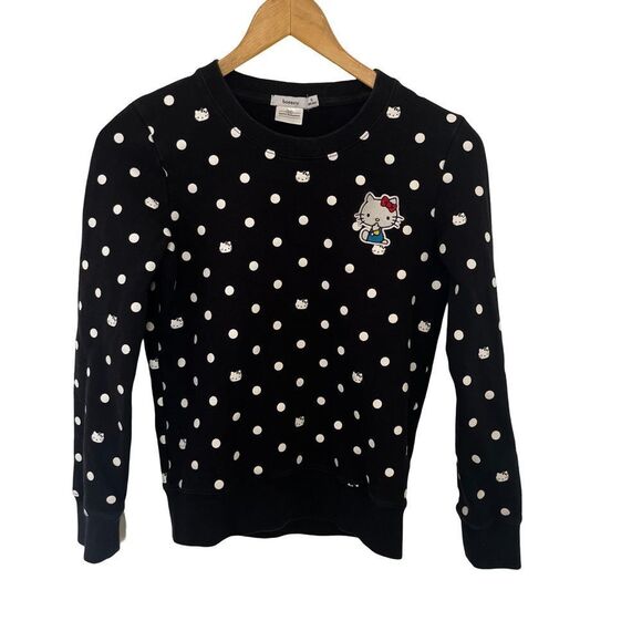 Hello Kitty Black Polka Dot Women's Top - Picture 1 of 6